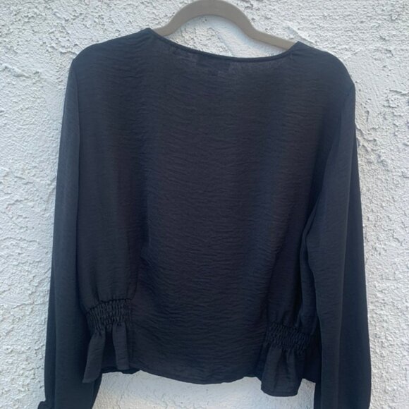 Black Long Sleeve Blouse, Topshop, - Picture 4 of 4